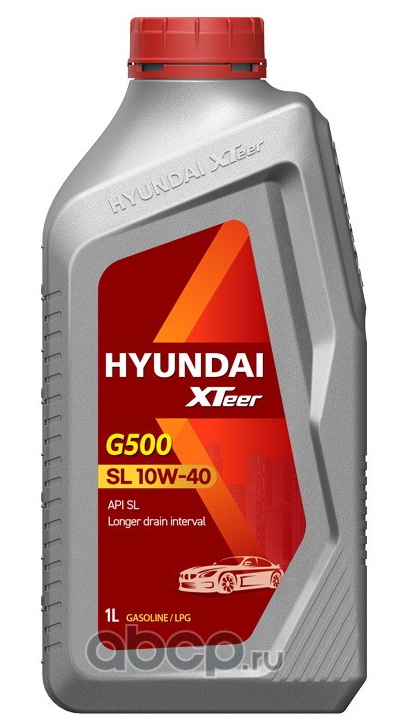 Масло моторное 10W40 HYUNDAI XTeer 1л полусинтетика Gasoline G500 SL     1011044